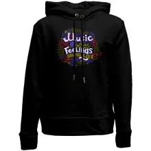 Детское худи без начеса Music is what Feelings sound like