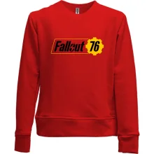 Детский свитшот без начеса с логотипом Fallout 76