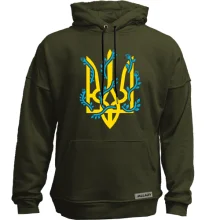 Худи без начеса с проросшим трезубцем