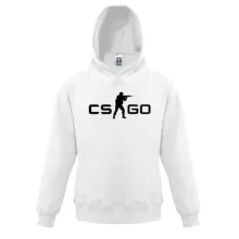 Детская толстовка с логотипом CS GO и бойцом