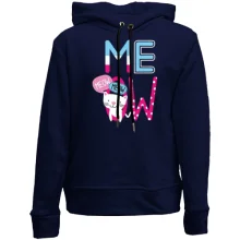 Детское худи без начеса MEOW MEOW