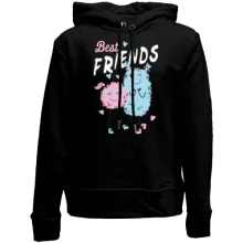 Дитяче худі без начосу Pink and Blue Best Friends