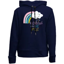 Детское худи без начеса Rainbows make me Smile