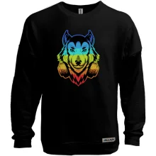 Свитшот без начеса Rainbow Wolf