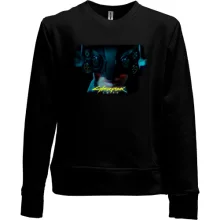 Дитячий світшот без начосу з дівчиною з Cyberpunk 2077
