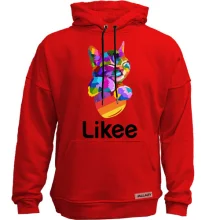 Худи без начеса с котиком "Likee"