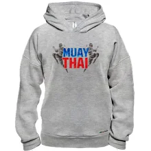 Худи BASE Муай тай с надписью «MUAY THAI» и силуэтами бойцов