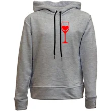 Детское худи без начеса Wine is my heart