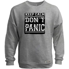 Свитшот без начеса Keep Calm Don't Panic