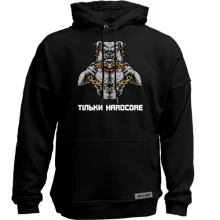 Худи без начеса с яростным псом "Только hardcore"