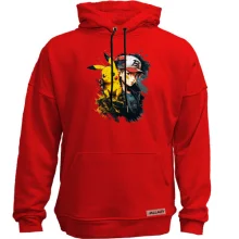 Худи без начеса "Ash ketchum and pikachu"