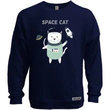 Світшот без начосу з космічним котом SPACE CAT
