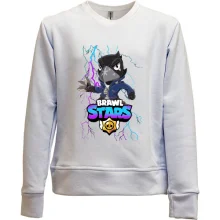 Детский свитшот без начеса с Вороном (Brawl Stars)