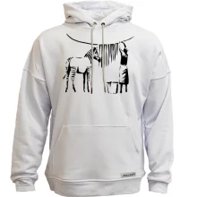 Худи без начеса "Зебра арт" автора Banksy