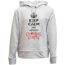 Детское худи без начеса Keep Calp and listen to Cannibal Corpse