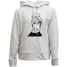 Дитяче худі без начосу Girl with babble gum art
