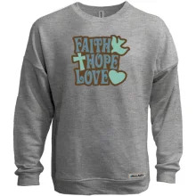 Свитшот без начеса Faith Hope Love