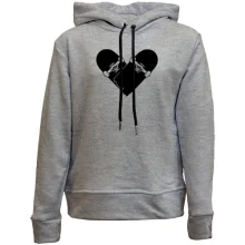 Детское худи без начеса Skate-heart
