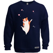 Світшот без начосу Cat with hearts