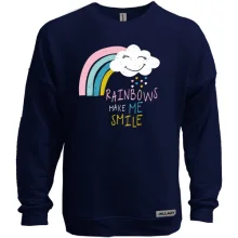 Світшот без начосу Rainbows make me Smile
