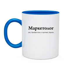 Чашка з жартом про маркетолога