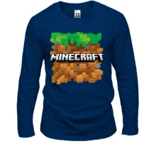 Лонгслів з блоком землі та логотипом Minecraft