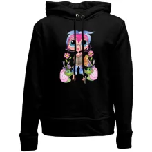 Дитяче худі без начосу Girl with pink hair