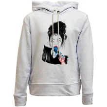 Дитяче худі без начосу Girl portrait art blue lollipop