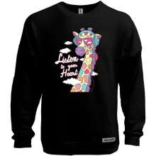 Світшот без начосу Listen to your heart Giraffe
