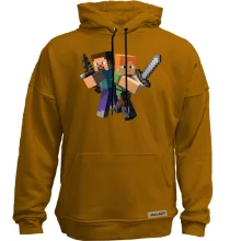 Худи без начеса Minecraft со Стивом и Алекс