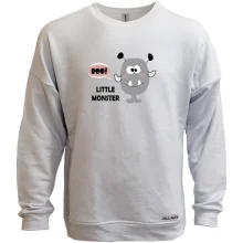 Свитшот без начеса Little gray monster. Boo!