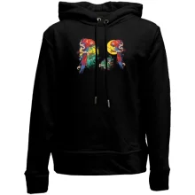 Детское худи без начеса Parrots bright art