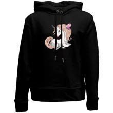 Детское худи без начеса Baby unicorn with butterfly