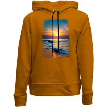 Детское худи без начеса Sunset в рваной рамке