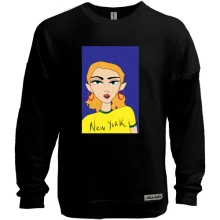 Світшот без начосу Blonde in a yellow t-shirt