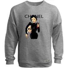 Свитшот без начеса Chanel woman with knife