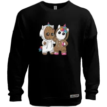 Світшот без начосу Baby groot and unicorn