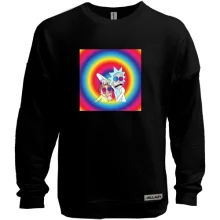 Свитшот без начеса Rick and Morty rainbow