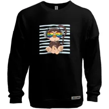 Свитшот без начеса Baby monkey with glasses