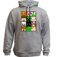 Худи без начеса Minecraft Creeper Patern