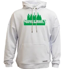 Худи без начеса Minecraft Green Logo