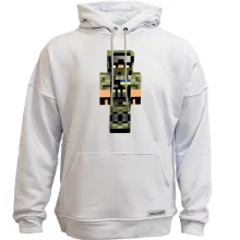 Худи без начеса Воин ВСУ в стиле Minecraft