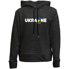 Детское худи без начеса с принтом "Локация Украина"