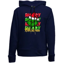 Детское худи без начеса с Гринчем "Merry merry merry"