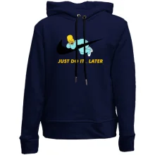 Детское худи без начеса "Just do it... later"