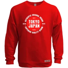 Свитшот без начеса с принтом "Tokyo I Japan"