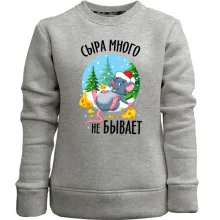 Детский свитшот без начеса Сыра много не бывает