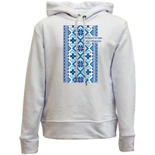 Детское худи без начеса с рисунком в стиле вышиванки 