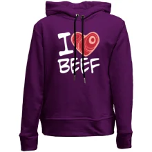 Детское худи без начеса "I love Beef"
