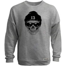 Свитшот без начеса с черепом "13"